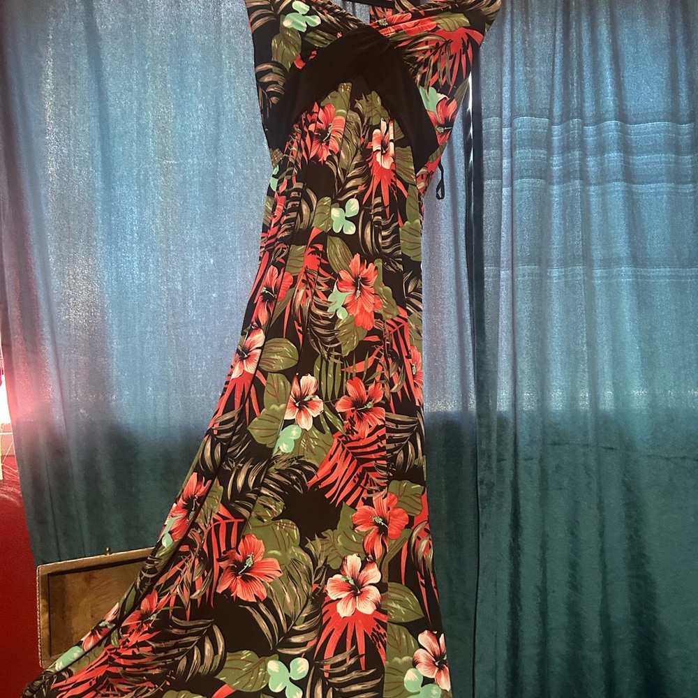 Floral Black Maxi Dress